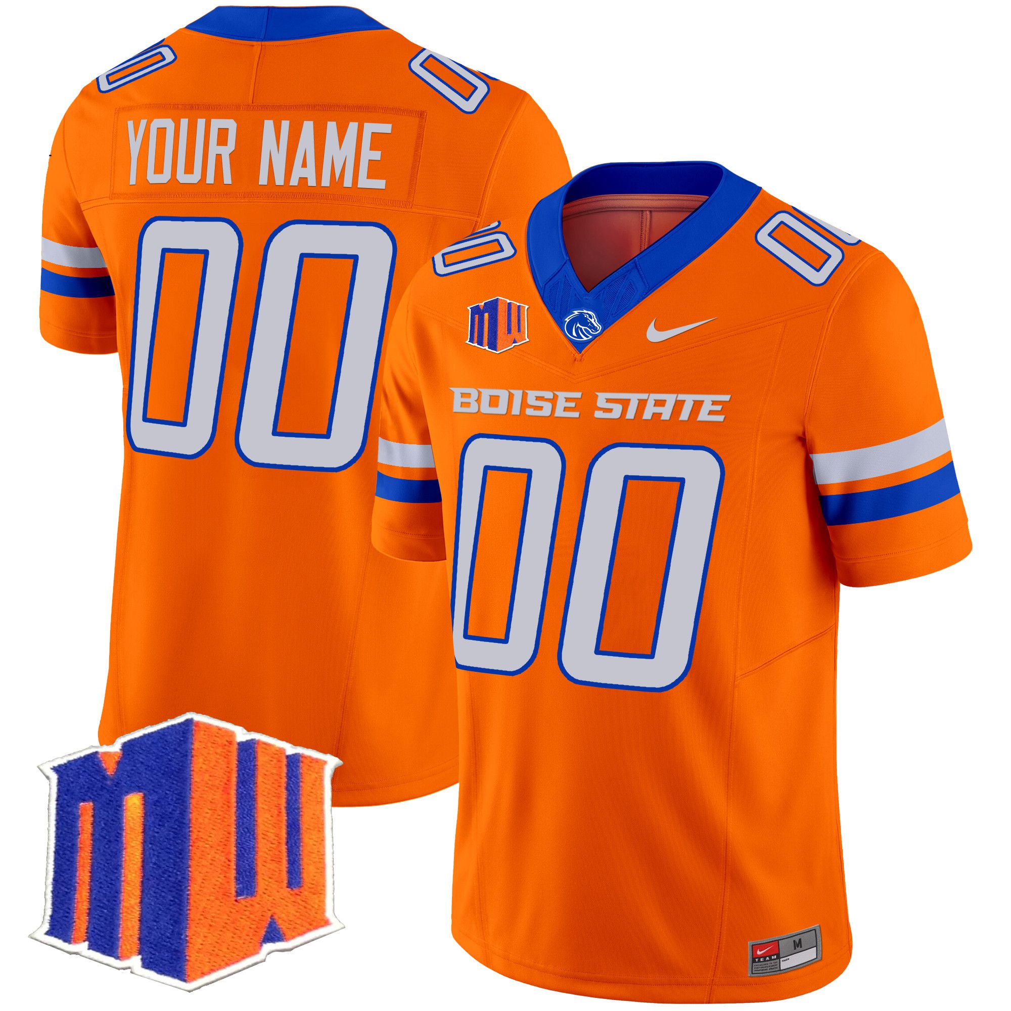 Men Boise State Broncos Orange Nike 2024 Vapor Limited Custom NCAA Jersey style 1->customized ncaa jersey->Custom Jersey
